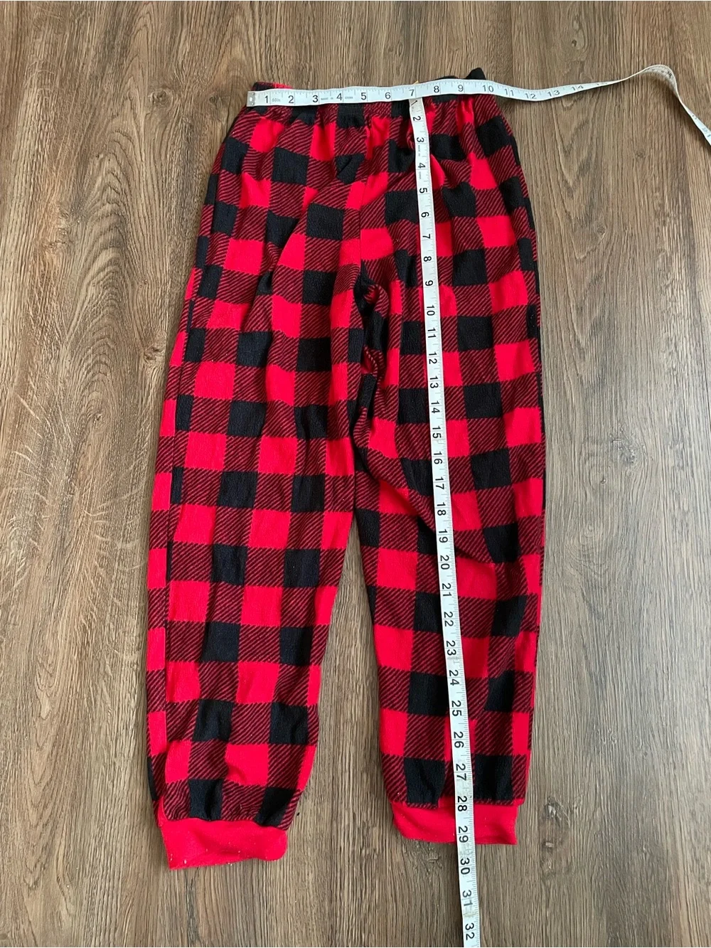 PJs + Pancakes Red and Black Buffalo Plaid Pajama Pants Size L 10/12